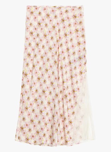 Jupe midi fluide imprimée ZADIG&VOLTAIRE Jaune